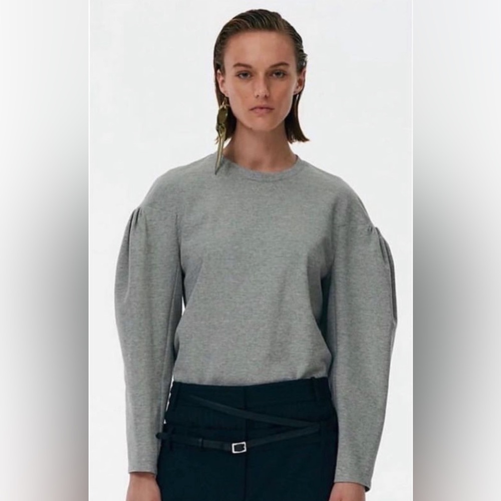 Tibi Punto Milano Puff Sleeve Top • 8